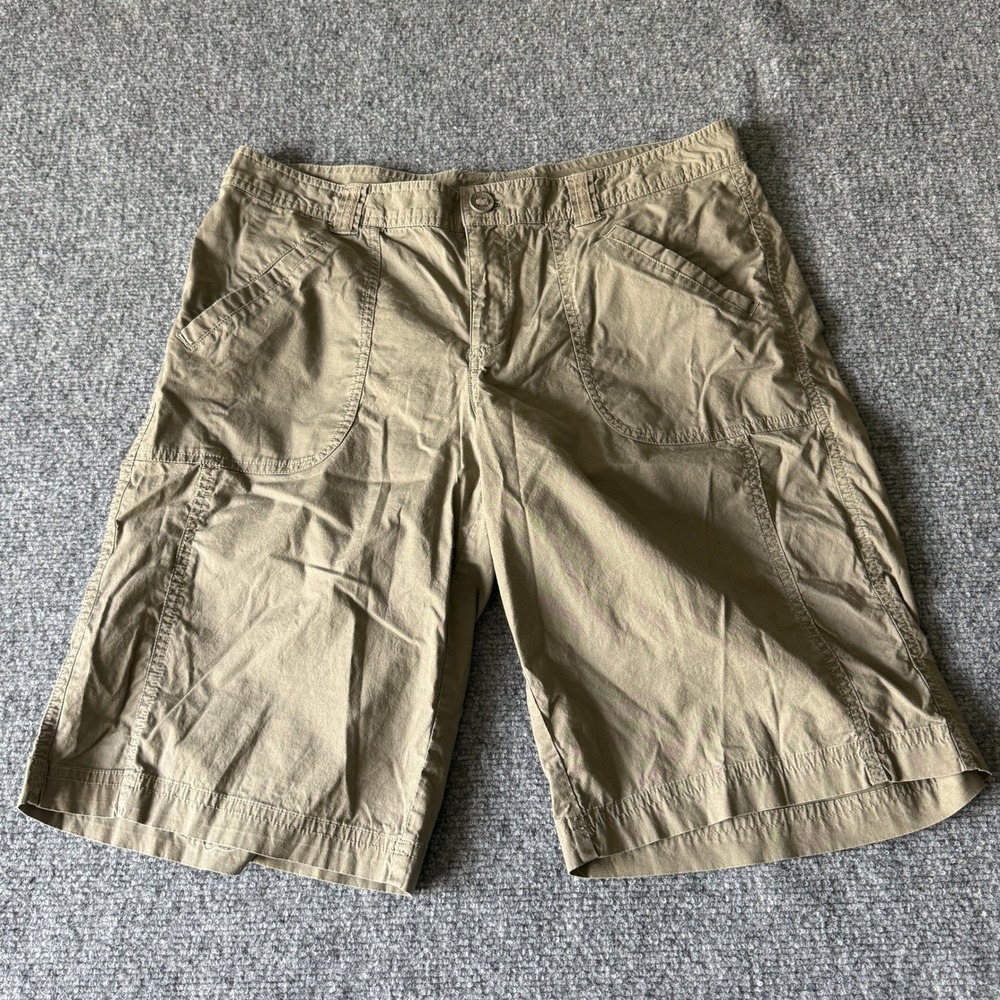 Columbia Womens Khaki Hiking Shorts Size 10 AL4069 Cotton‎ Stretch Outdoor Chino